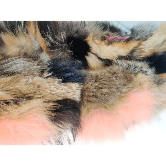 BNWOT Multicolor Fox Fur Scarf/Infinity Scarf Made by Befur on Etsy - Picture 14 of 16